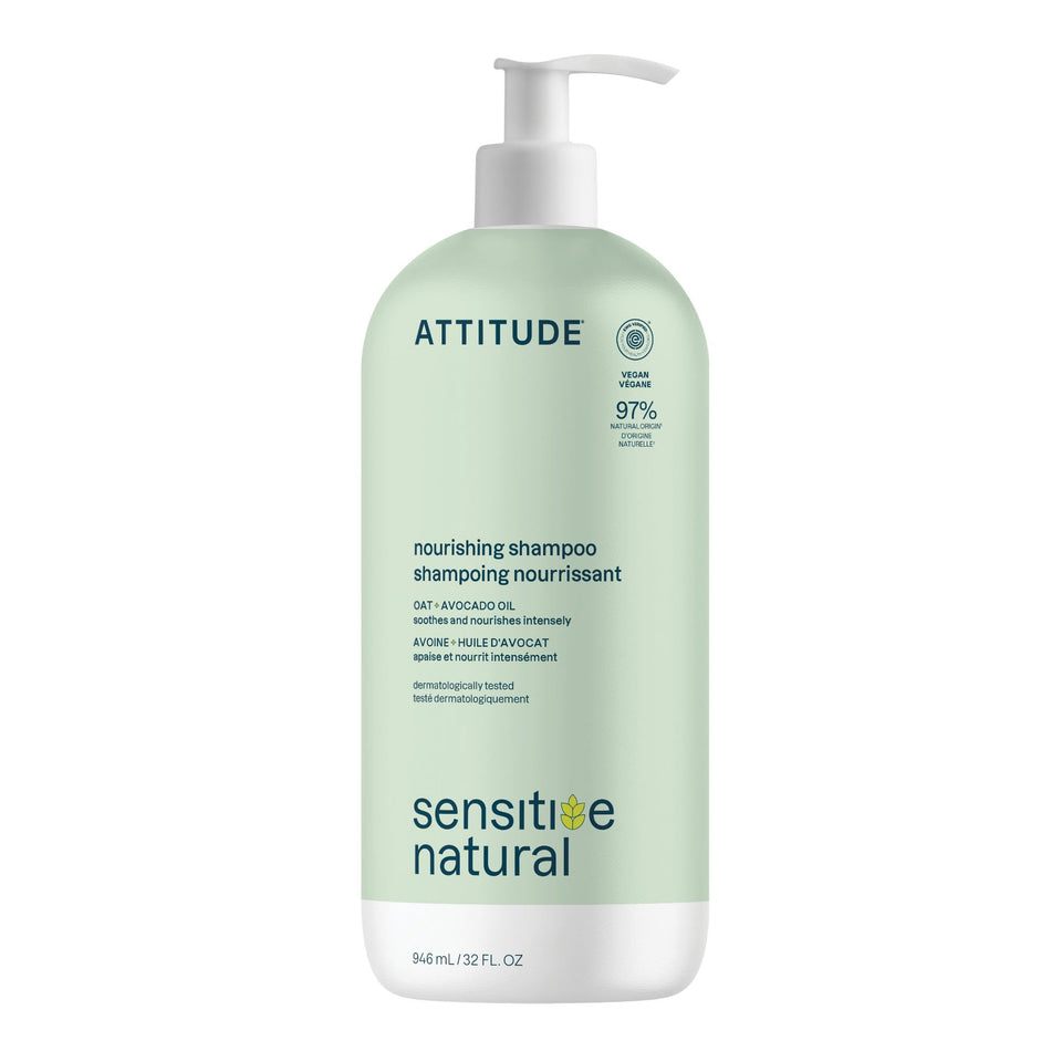 ATTITUDE Hair Shampoo bottle with avocado oil soothing dry scalp and hydration.