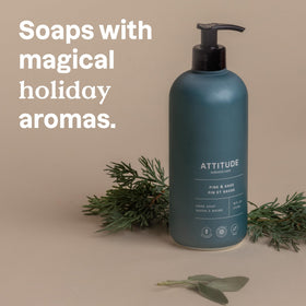 ATTITUDE Pine and Sage foamy lather demonstrates rich cleansing