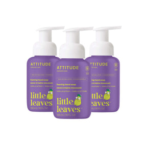 ATTITUDE Kids Foaming Hand Soap pump delivers gentle, rich lather for small hands.