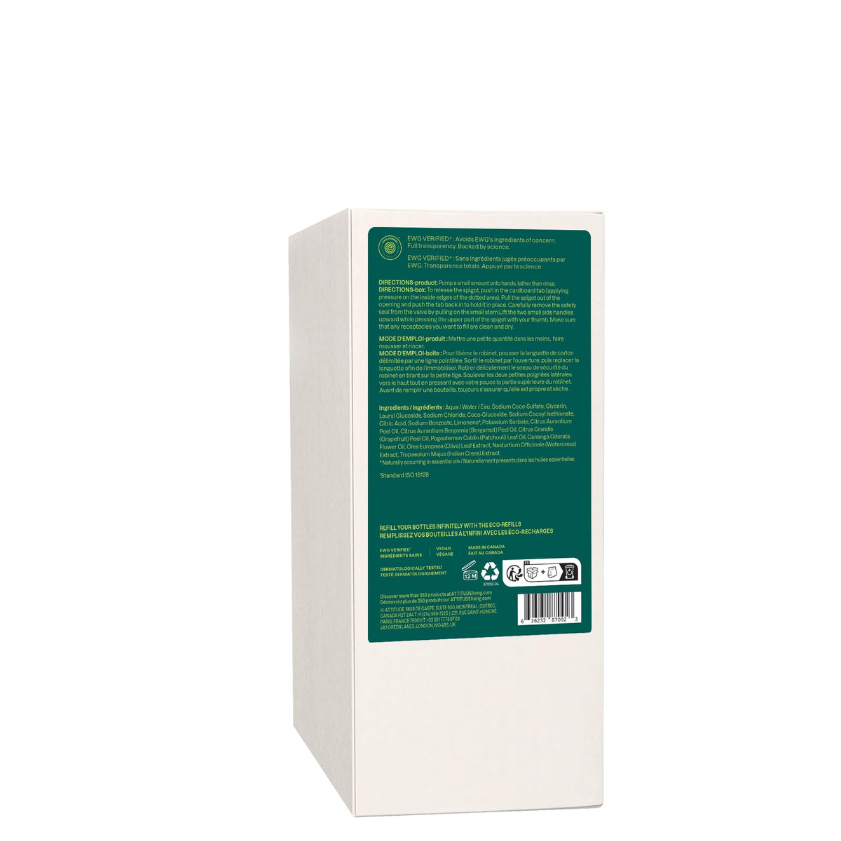 ATTITUDE hand soap used at home in kitchen or bathroom