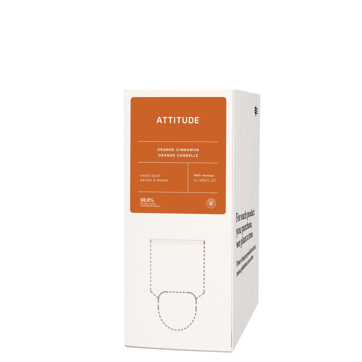 ATTITUDE liquid hand soap refill bottle with clean, sustainable packaging
