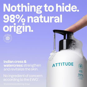 Rich lather from ATTITUDE hand soap for smooth hands