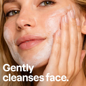 ATTITUDE micellar foaming cleanser foam close-up highlighting cloud-like lather.