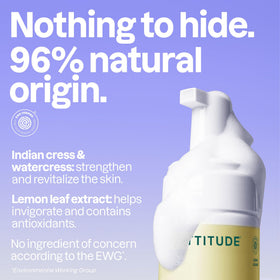 ATTITUDE micellar foaming cleanser used during morning routine for gentle cleansing.