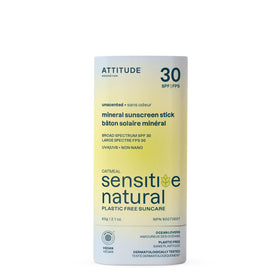 ATTITUDE mineral sunscreen stick packaging with plastic-free eco design for sustainability