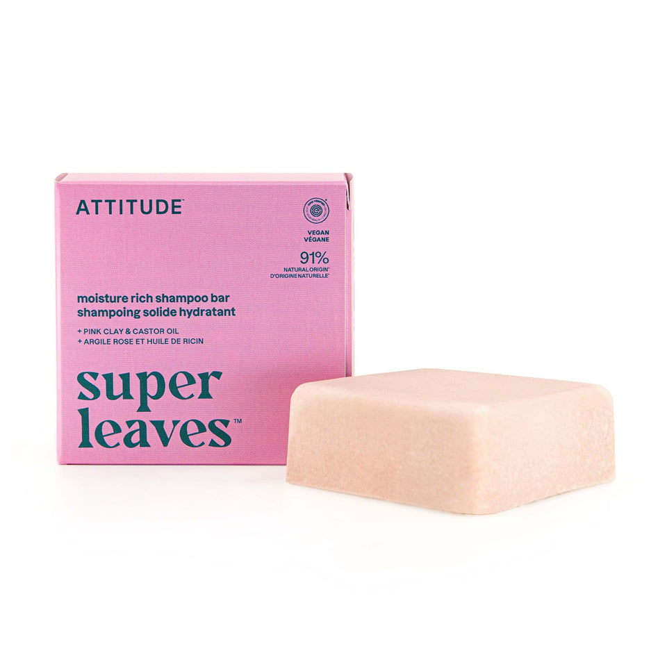 ATTITUDE Moisture Rich Shampoo Bar packaging and eco friendly carton