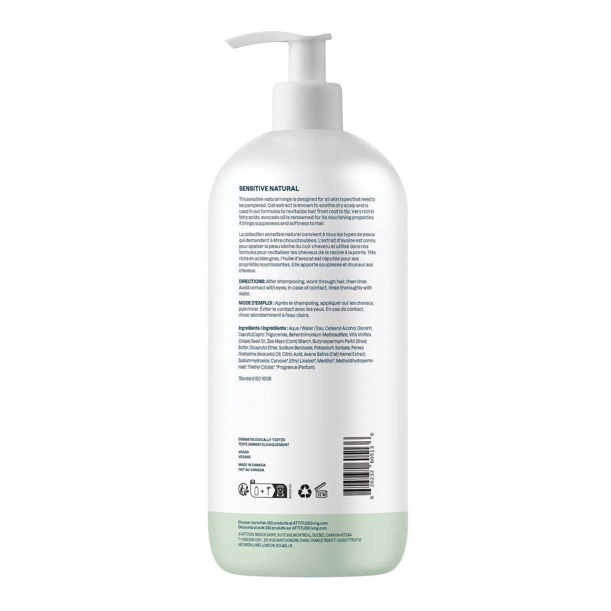 ATTITUDE Nourishing Conditioner Fresh Apple fragrance offers a light scent