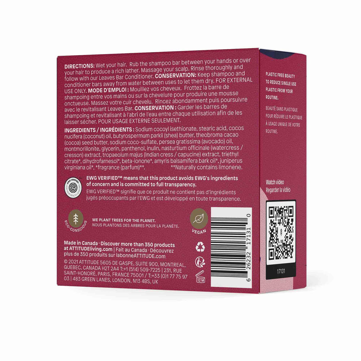 ATTITUDE Nourishing Shampoo Bar travel-friendly solid format in suitcase.