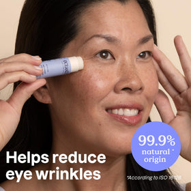 ATTITUDE Oceanly Eye Cream Stick application view highlighting smooth glide.