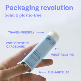 ATTITUDE Oceanly Eye Cream Stick eco-packaging in biodegradable carton.