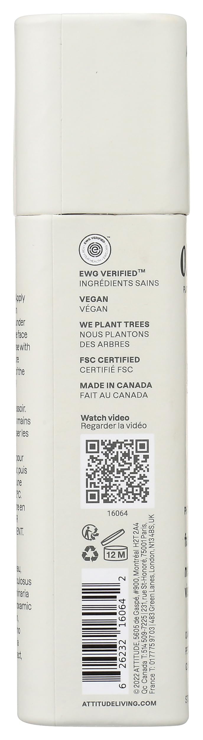 ATTITUDE Oceanly Face Cleanser Stick laminaria digitata detail emphasizes algae-derived revitalizing ingredient.