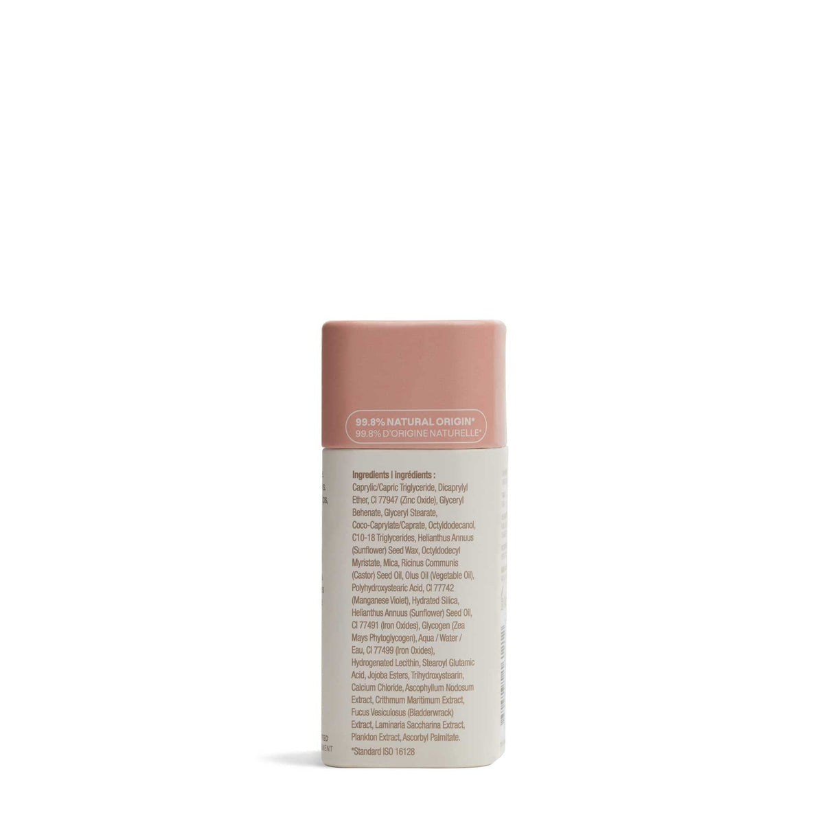 ATTITUDE Oceanly Rose blush swatch on cheek for natural glow
