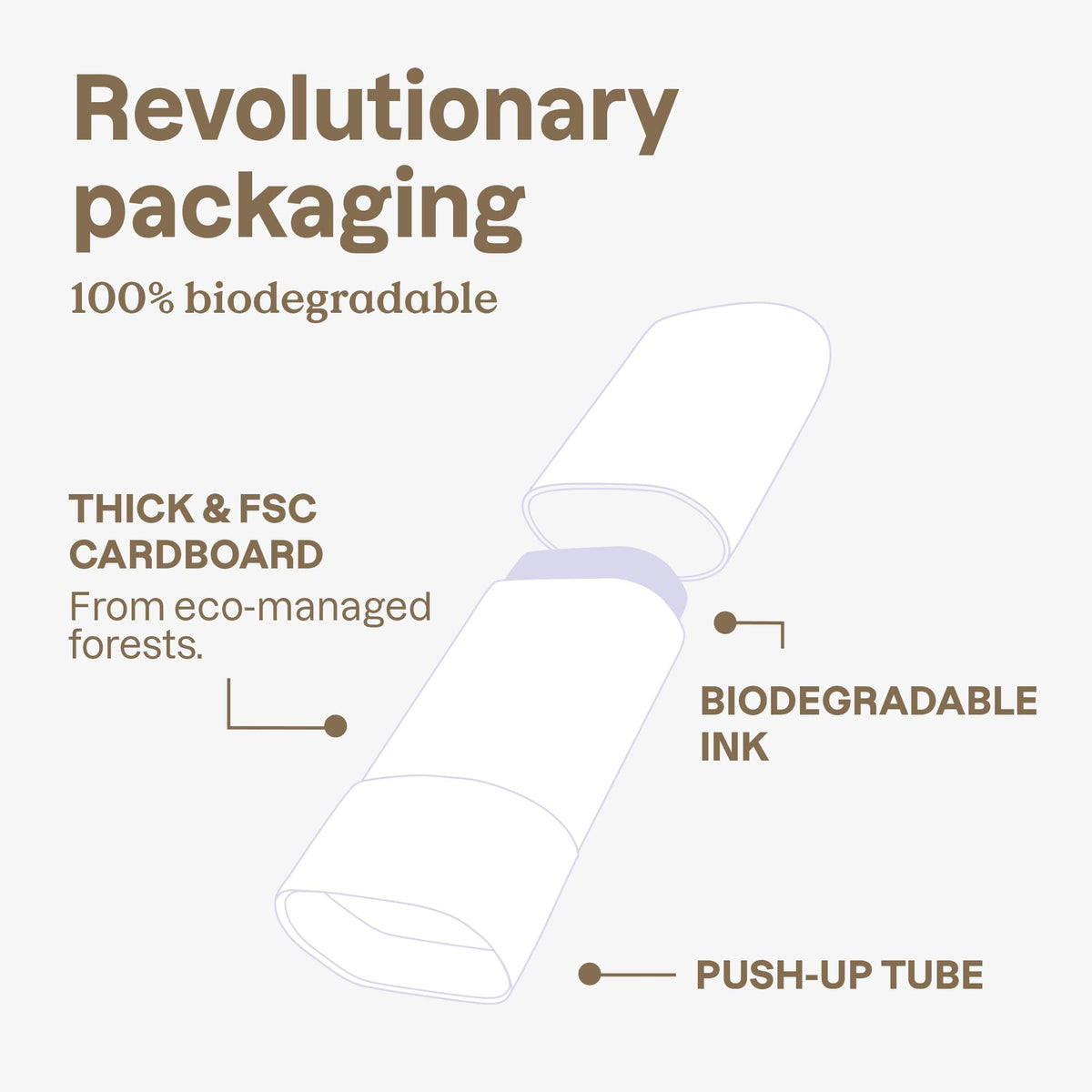ATTITUDE Eco-friendly Cardboard Tube highlights plastic-free packaging for maternity care.