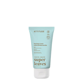 ATTITUDE Pregnancy Tired Legs Cream packaging shows a clean, eco-friendly bottle that hydrates skin.