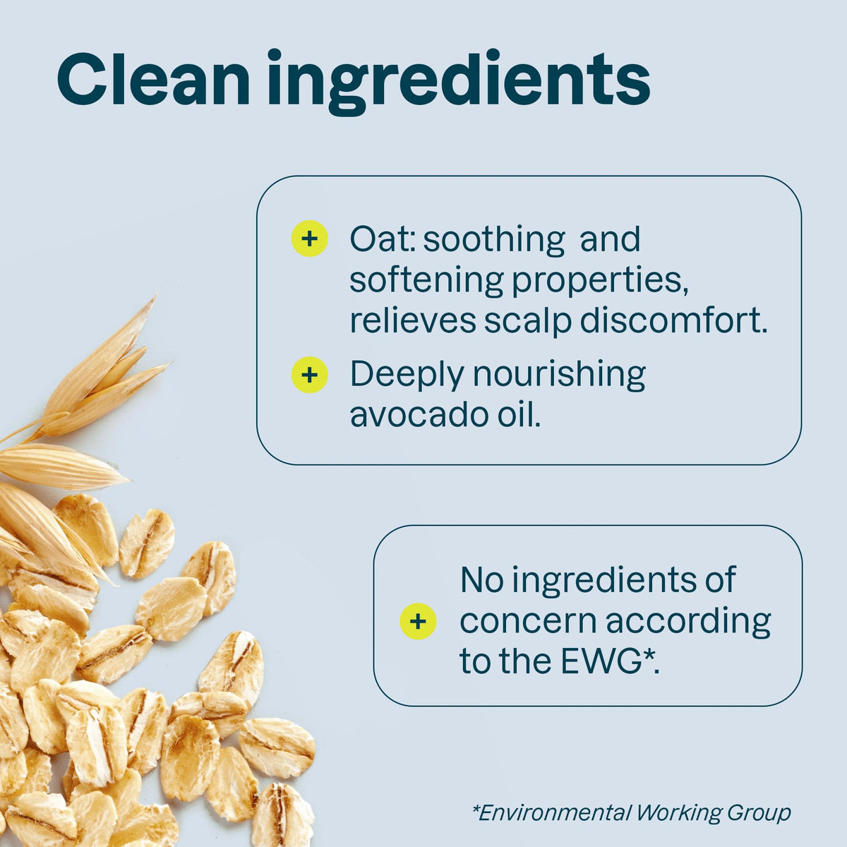 ATTITUDE shampoo closeup highlighting oat extract calming sensitive skin during wash.