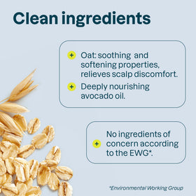 ATTITUDE shampoo closeup highlighting oat extract calming sensitive skin during wash.