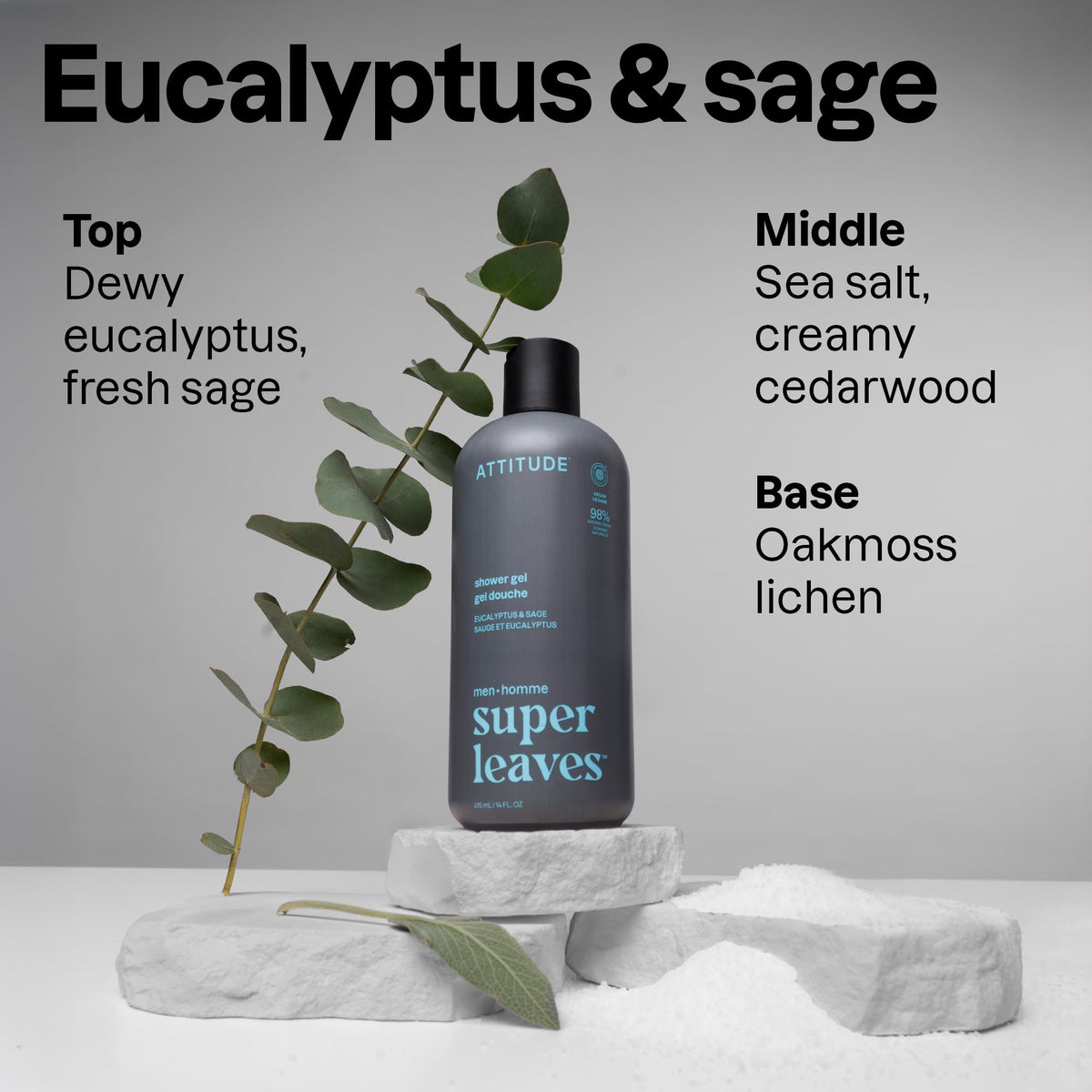ATTITUDE Shower Gel rich lather—creamy wash that won’t dry skin.