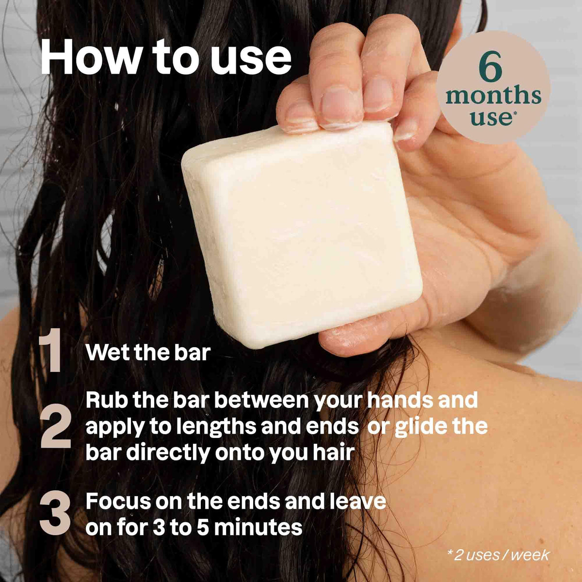 ATTITUDE Strengthening Conditioner Bar infused with shea butter to nourish and soften.