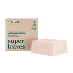 ATTITUDE Strengthening Shampoo Bar blue clay lather cleanses and absorbs oil