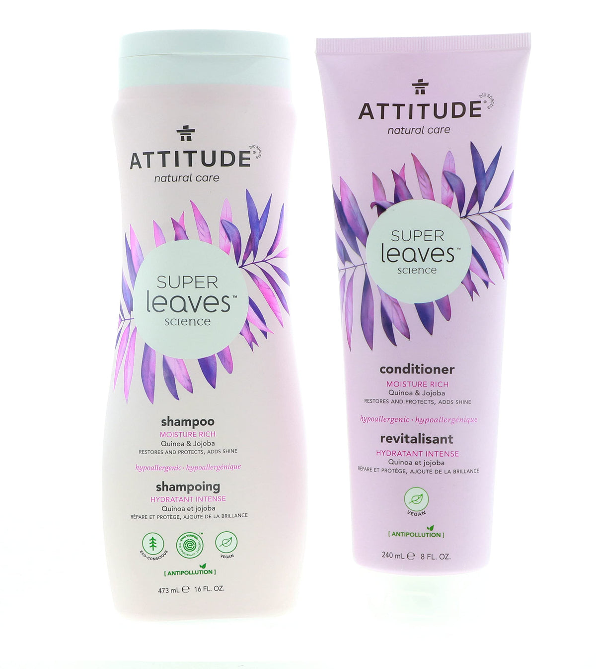 ATTITUDE Super Leaves bundle bottle—deep hydration and shine for hair.