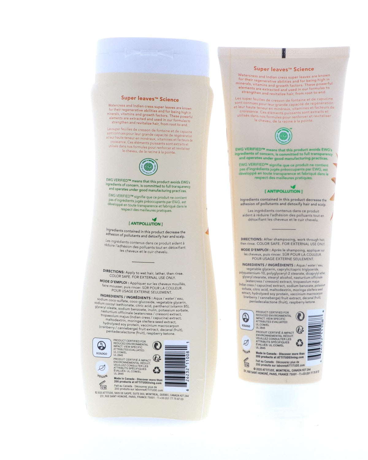 ATTITUDE bottle label with cranberries signaling shine and nourishment.
