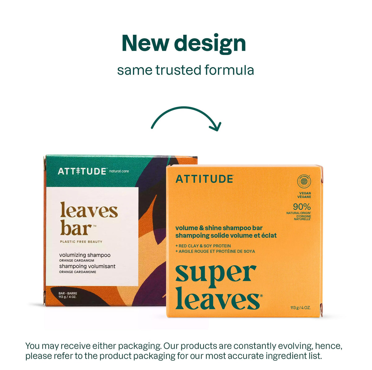 ATTITUDE Volume & Shine Shampoo Bar red clay absorption on scalp supports oil control