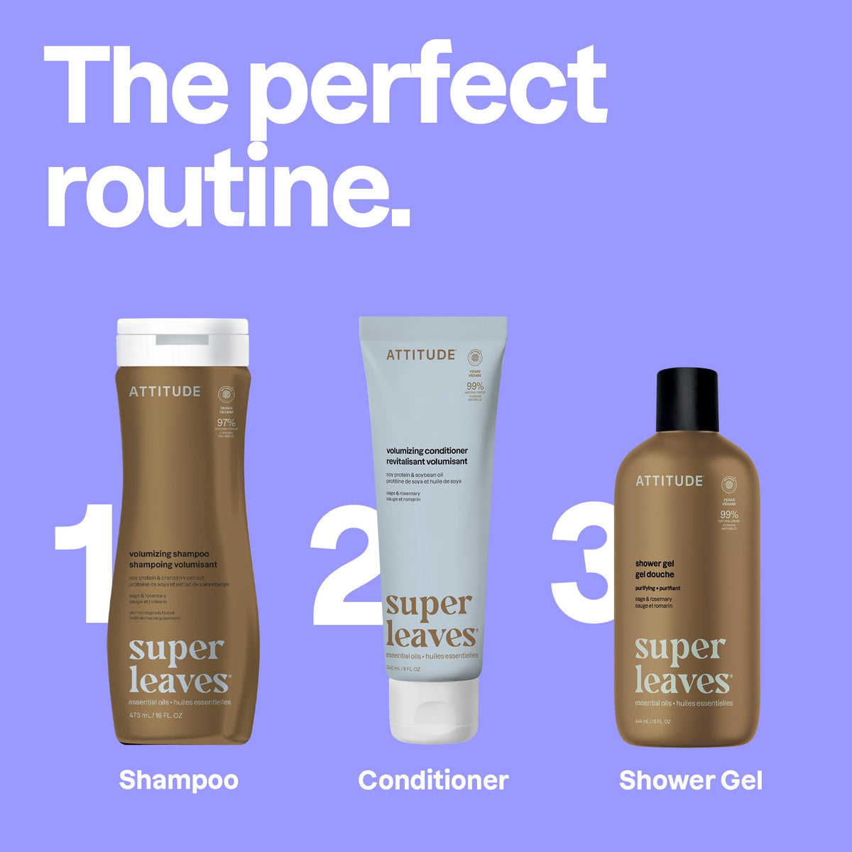 ATTITUDE Volumizing Shampoo dispensing pump shot illustrates easy, mess-free daily use.