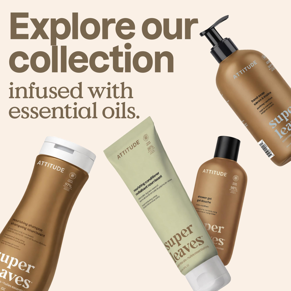 ATTITUDE Volumizing Shampoo soy protein ingredient highlight supports strand strength.