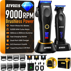 ATVOXIS 9000 RPM clippers front view for smooth fades and precise cuts