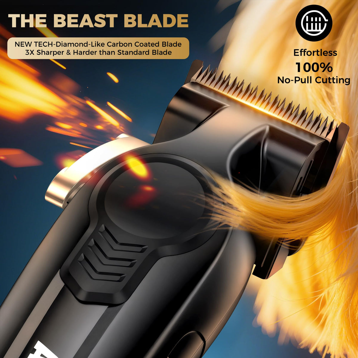 ATVOXIS barber motor 7500rpm maintains power for all-day use.