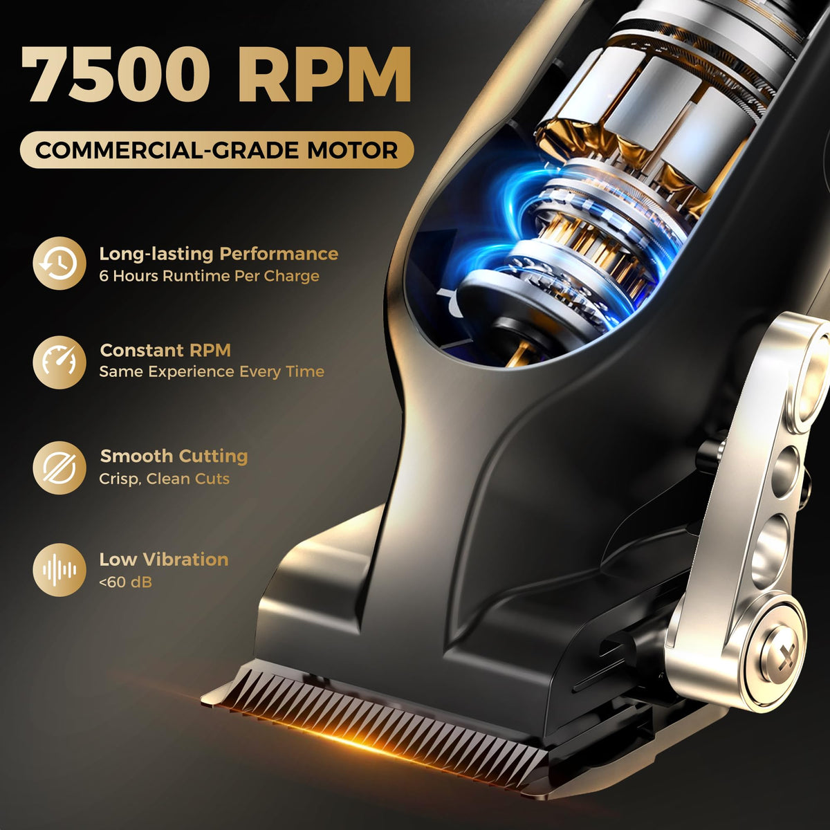 ATVOXIS cordless clipper with 360-minute runtime enables continuous styling.