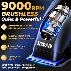 ATVOXIS cordless clippers with zero gap design deliver clean fades anywhere.