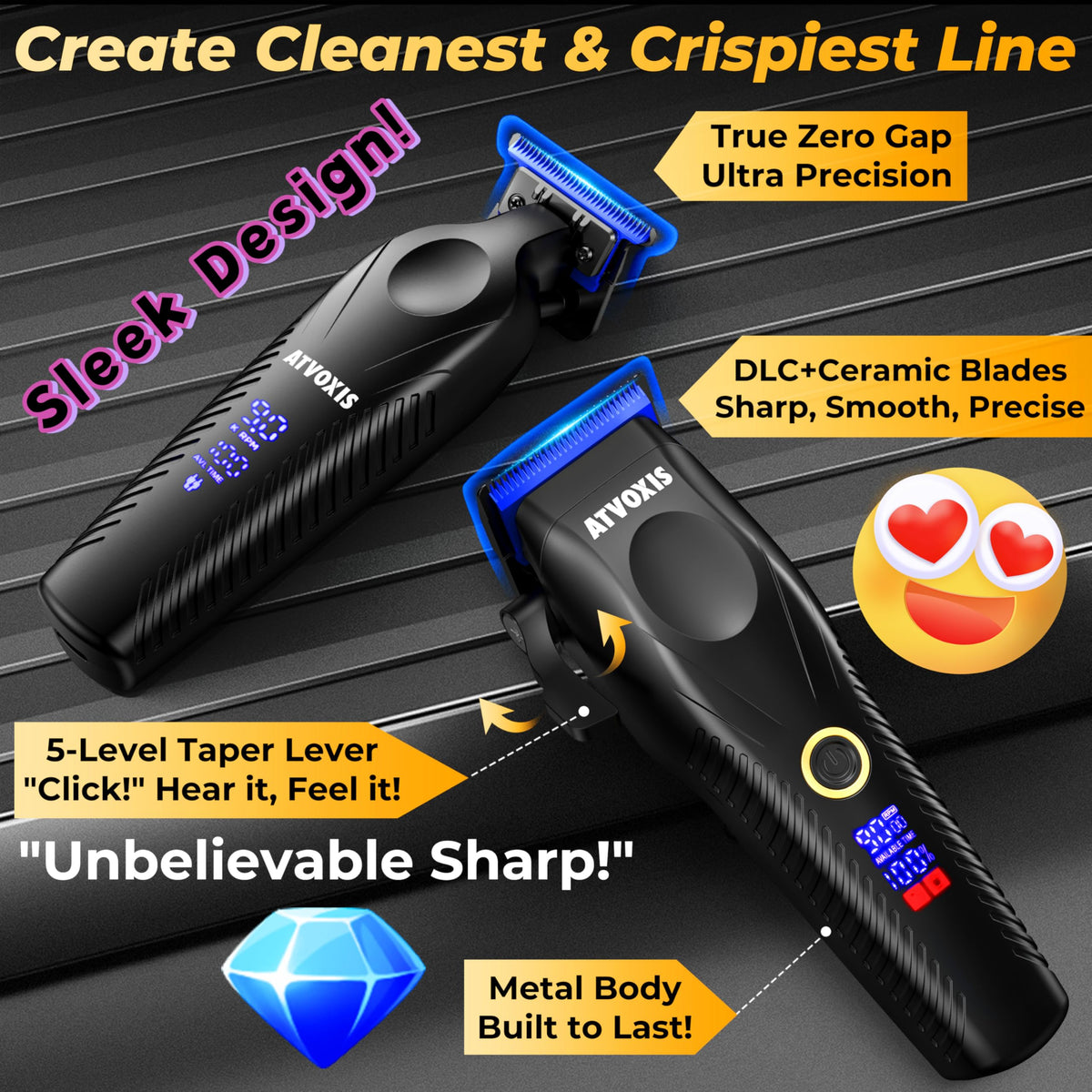 ATVOXIS ergonomic grip handle enables steady control during long sessions