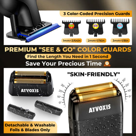 ATVOXIS leather-wrap handle for premium grip and comfort