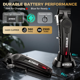 ATVOXIS magnetic color-coded combs speed up fades with precise micro-adjustments.