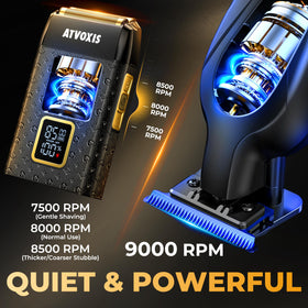 ATVOXIS quiet high-torque motor powers through dense beard hair