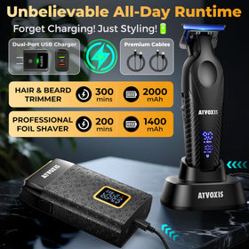 ATVOXIS three-speed control dial for personalized grooming