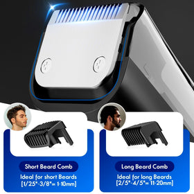 ATVOXIS vacuum beard trimmer blade close up showing sharp edge for precise trim