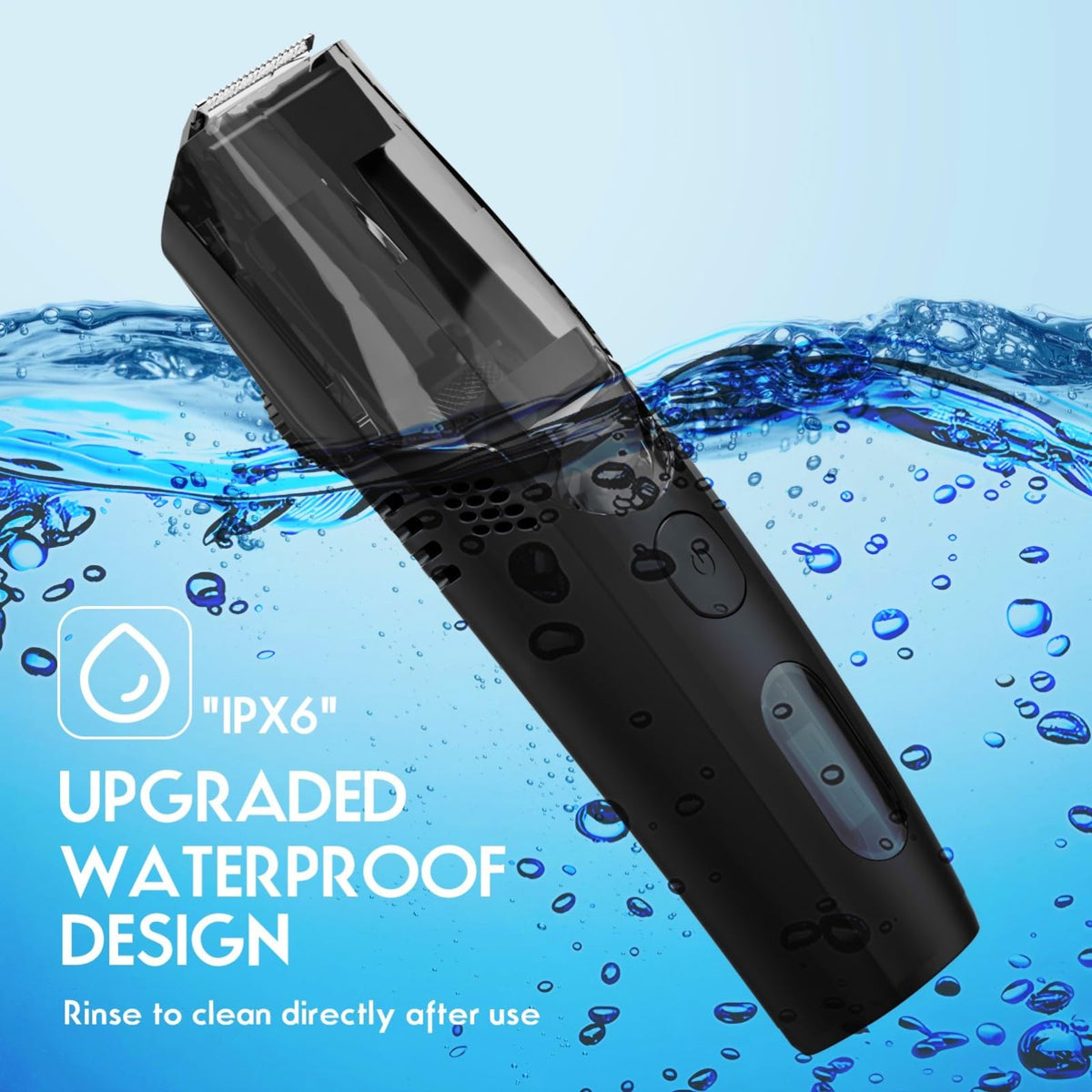 ATVOXIS vacuum beard trimmer travel lock engaged to prevent accidental activation