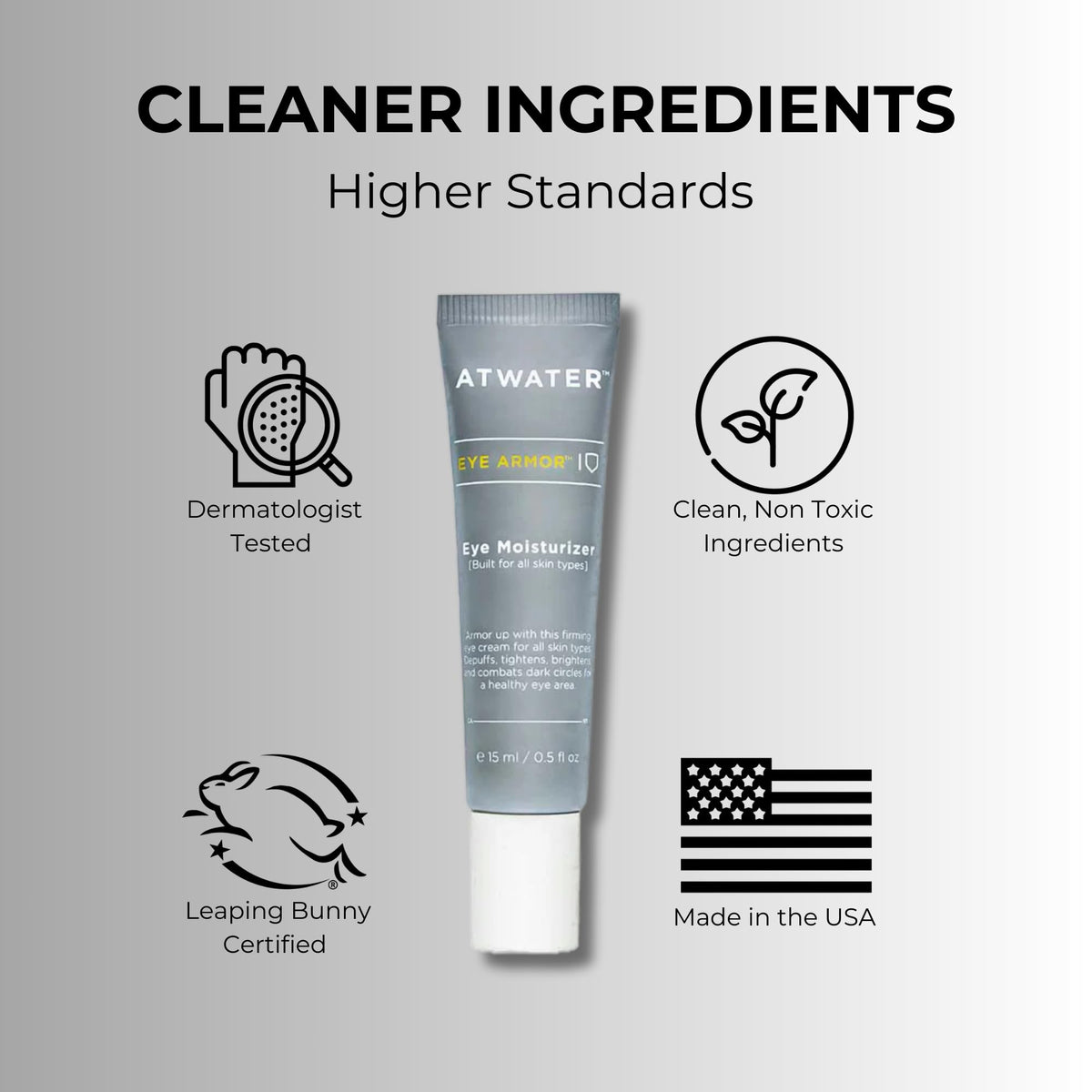 ATWATER Eye Cream is ophthalmologist-tested and hypoallergenic for sensitive skin