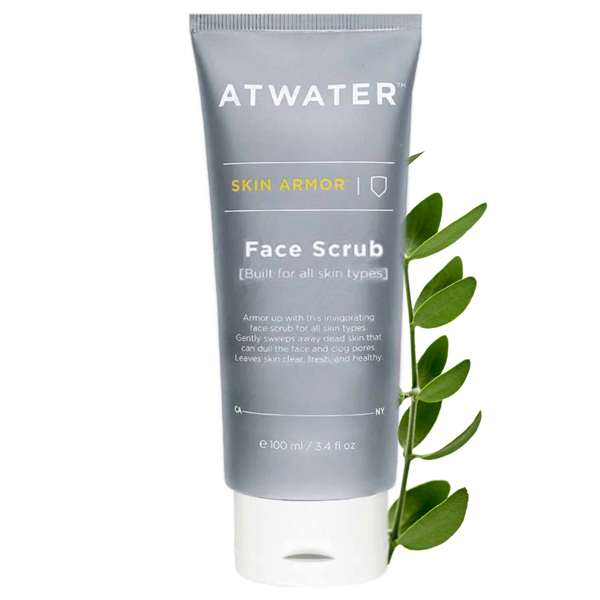 ATWATER Skin Armor exfoliating scrub in jar smooths skin texture for a refreshed, healthy-looking complexion.