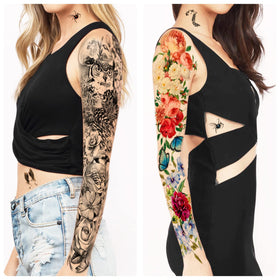 atydkug flower and skull designs for edgy body art