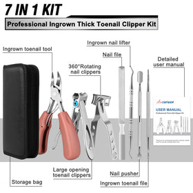 Aucurwen pedicure kit in a gift case for convenient storage and gifting.