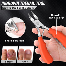 Aucurwen wide-opening clipper handles thick nails with ease