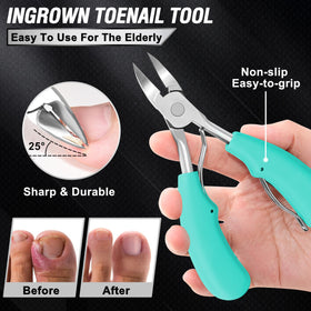 Aucurwen ergonomic ABS-handle clipper offers a secure, slip-resistant grip