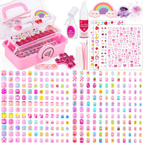 Audab 576pcs kids nails kit collection offers playful styles for daily nail art.
