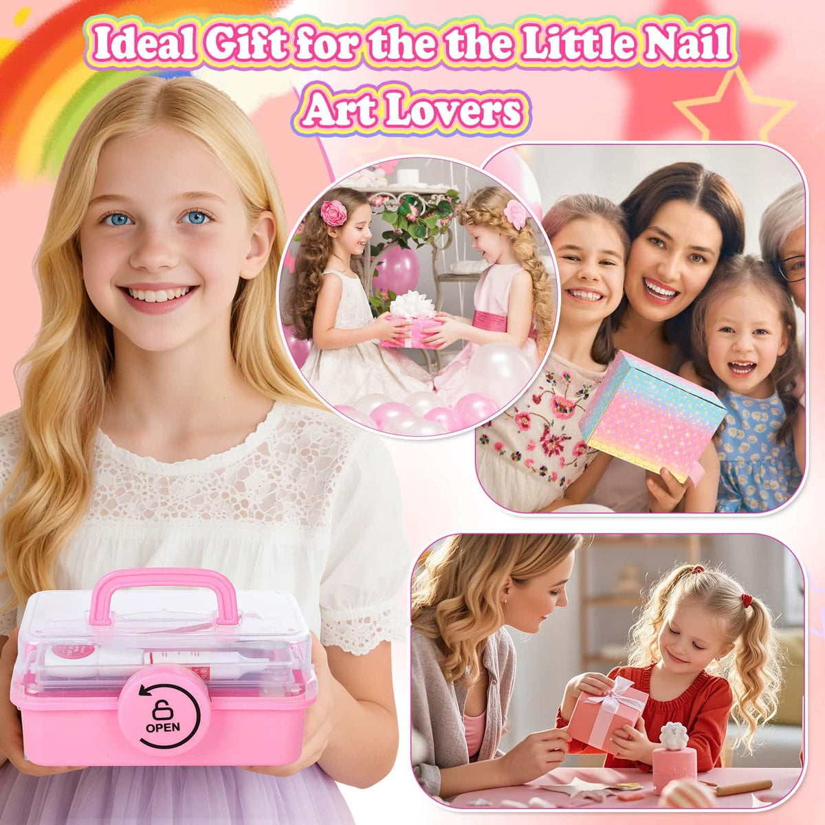 Audab gift box unboxing invites creativity and joy for young stylists.