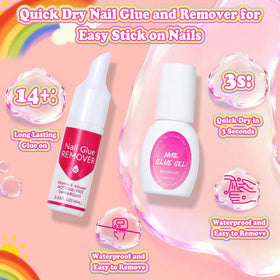 Audab press-on nails with varied designs fit different fingers for quick changes.