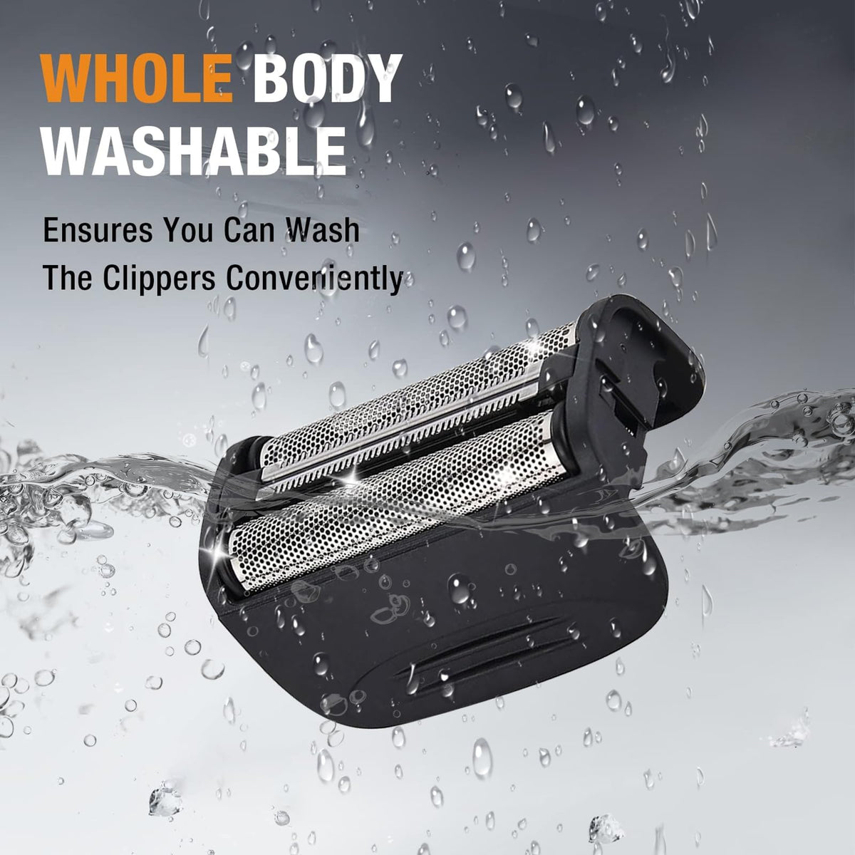 Audoc hypoallergenic foil head provides gentle skin contact and smoother shaves