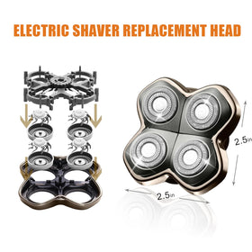 Audoc Replacement Blade Shaver PRO 4 Head on bald head for precise passes